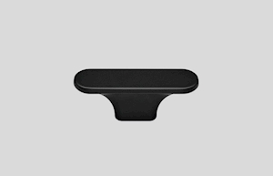 Maner 838 - Negru maner metalic